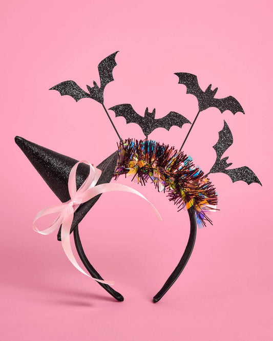 Witch Hat Headband | halloween, glitter, bats, costume