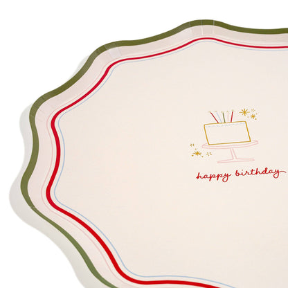 Happy Birthday Party Plate