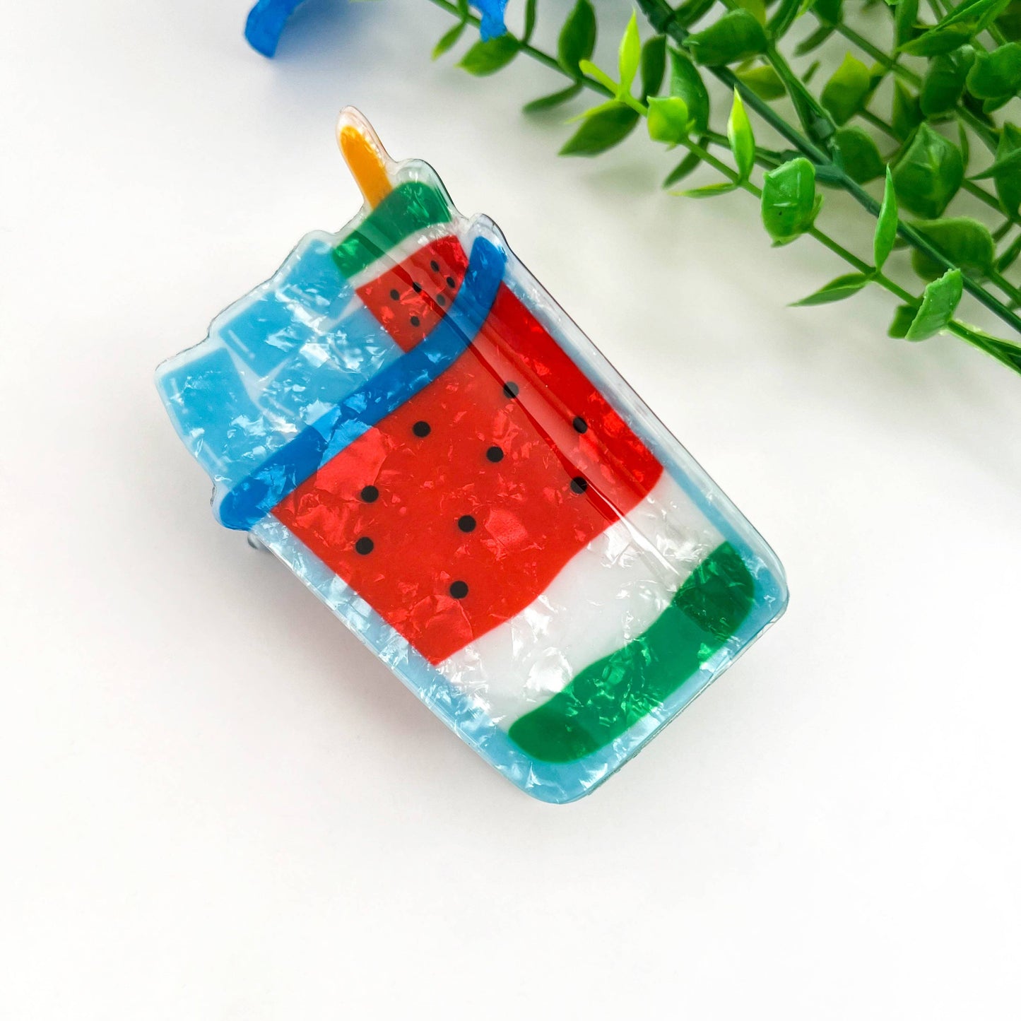 Summer Beach Drink Hair Claw Clip Vacation Tropical Cute: Cherry