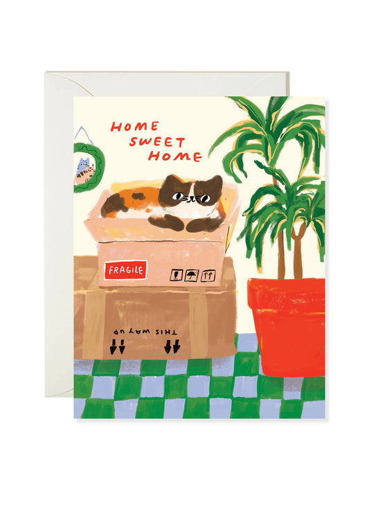 Cat New Home – Housewarming Congratulations Card