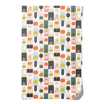 Color Block wrapping paper: Flat sheets