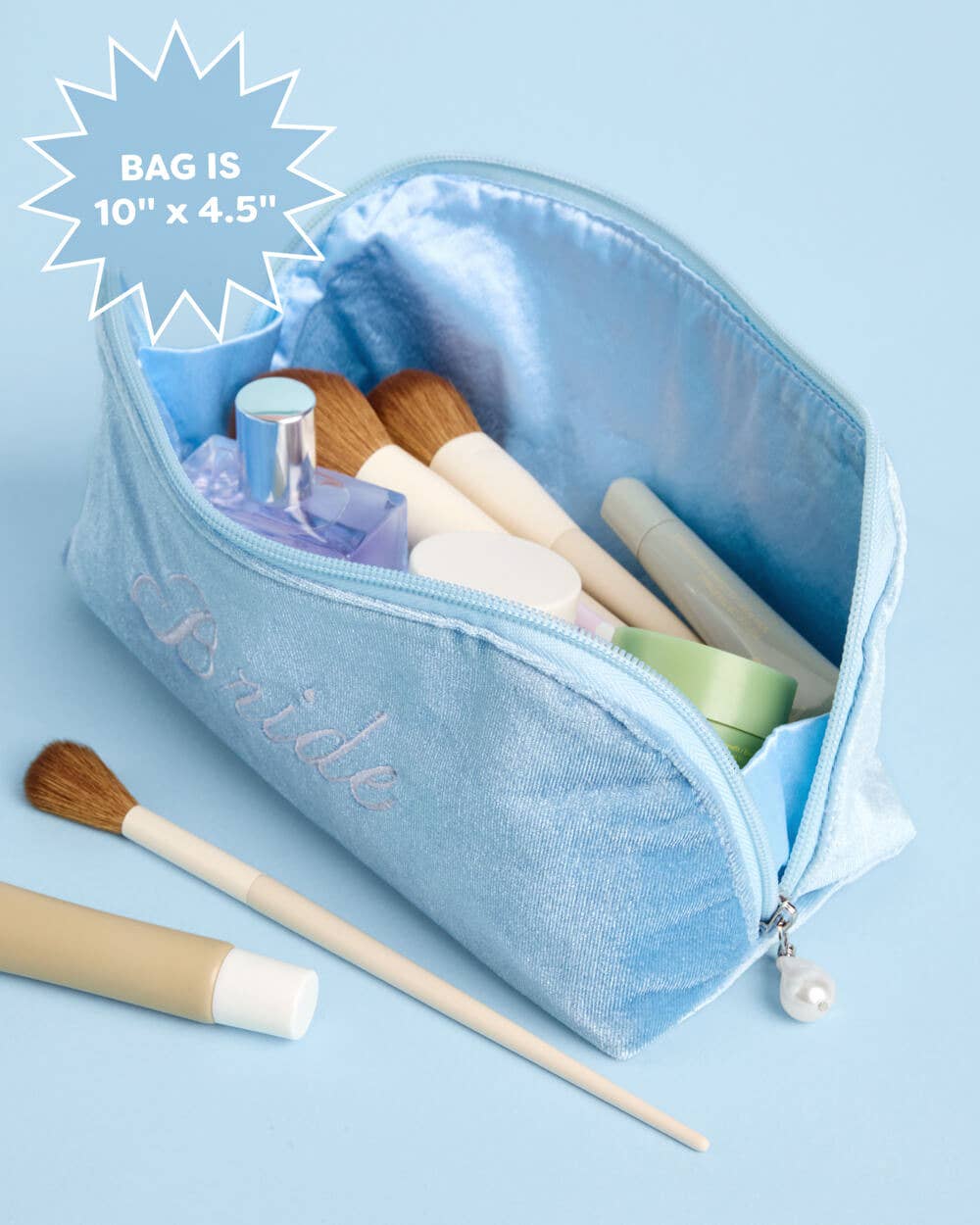 Bride Velvet Cosmetic Bag | bridal shower gift