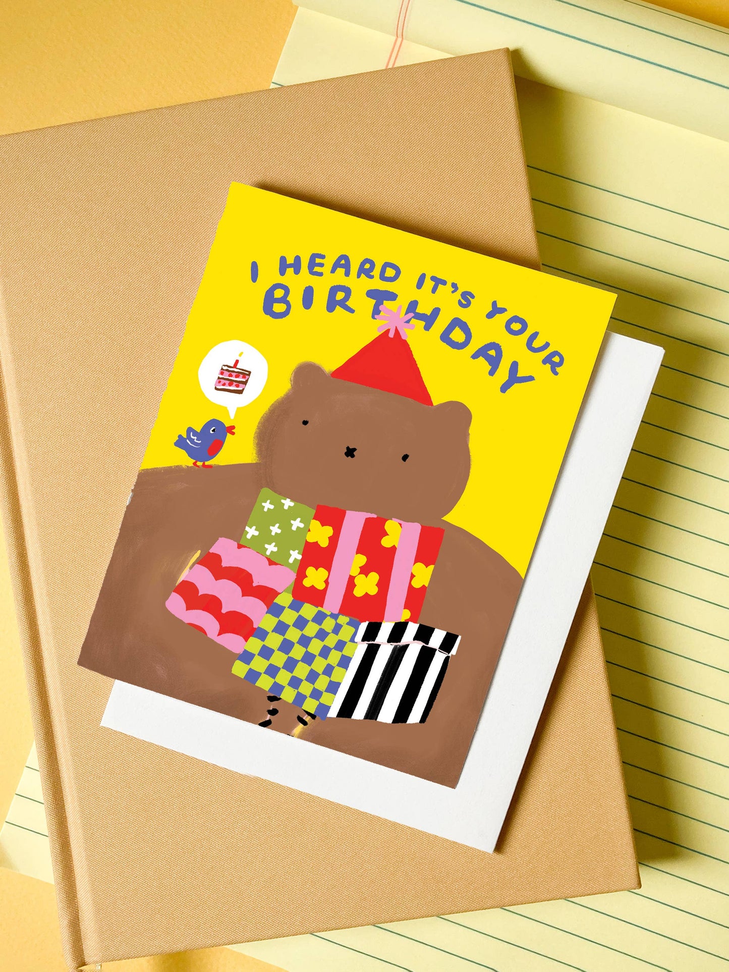 Birdie Bear Birthday – Woodland Pun Birthday Card