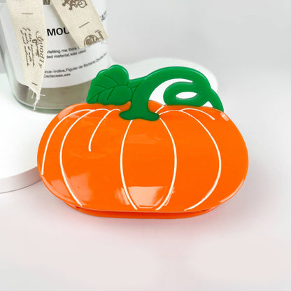 Simulation pumpkin acetate hair claw clip: Orange