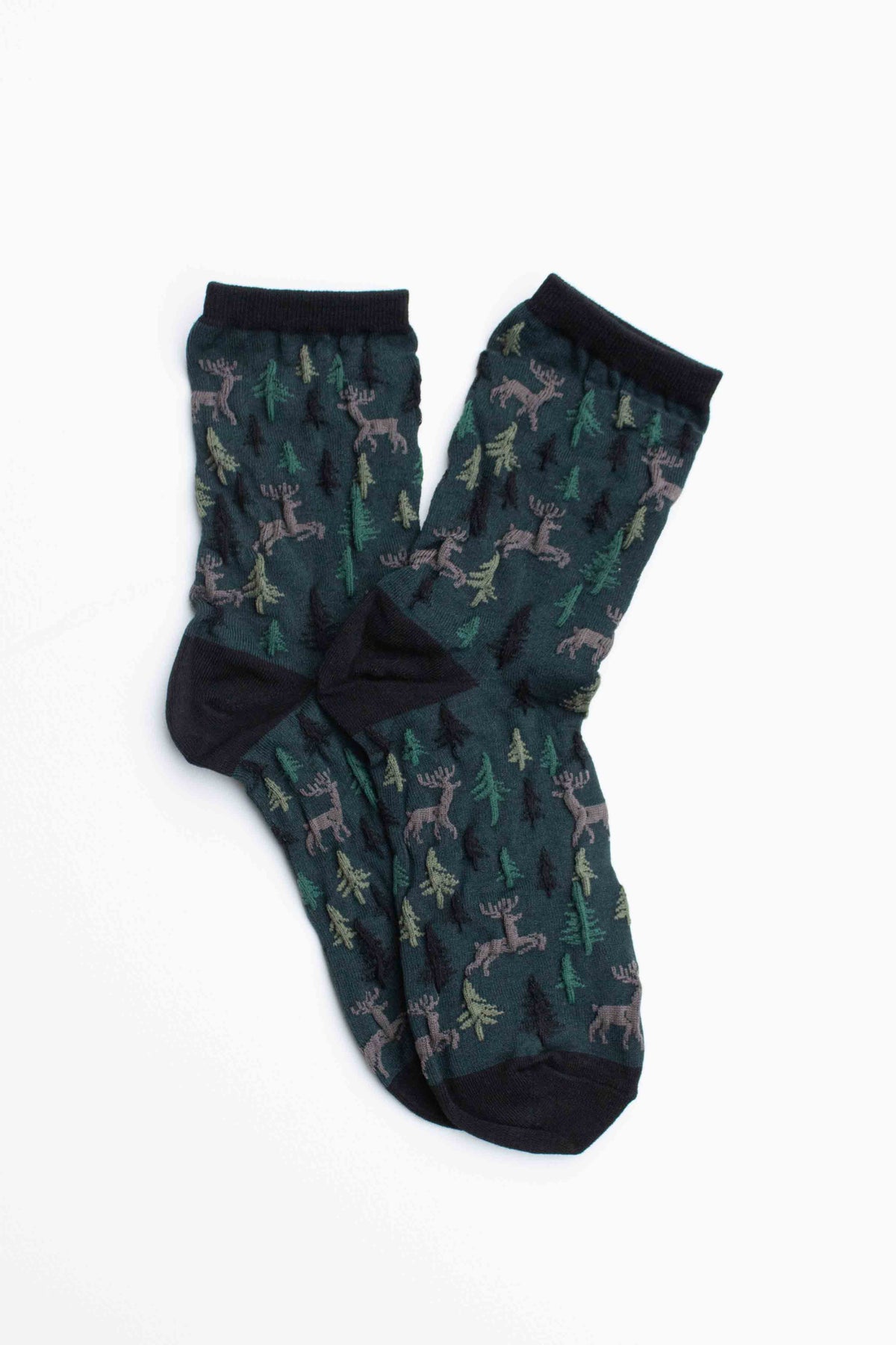 Christmas Casual Crew Socks for Holiday: Olive