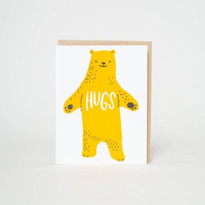 Sympathy Bear Hugs Letterpress Greeting Card by Hello!Lucky: Plastic sleeve