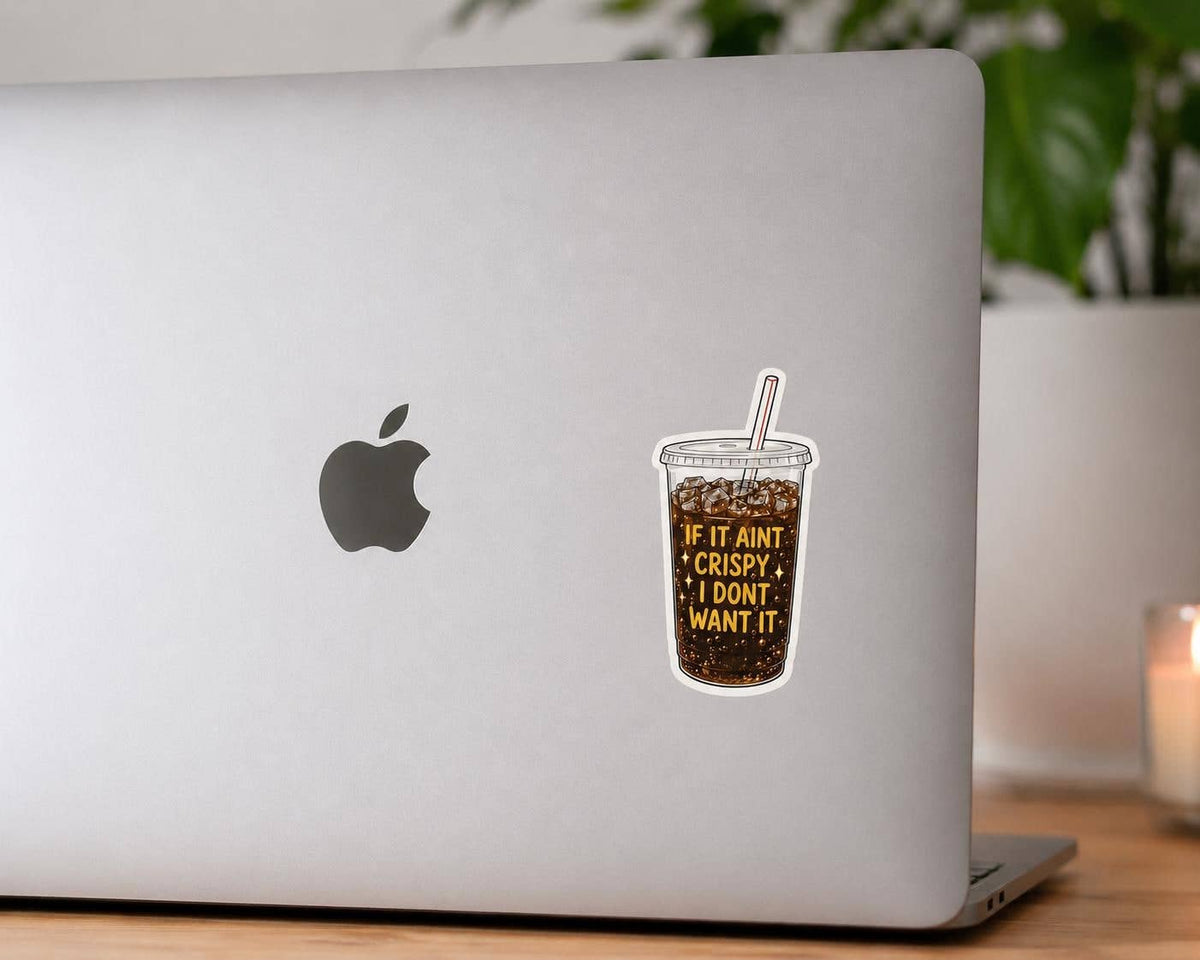 Funny Crispy Diet Coke sticker - Matte Vinyl: Vinyl sticker
