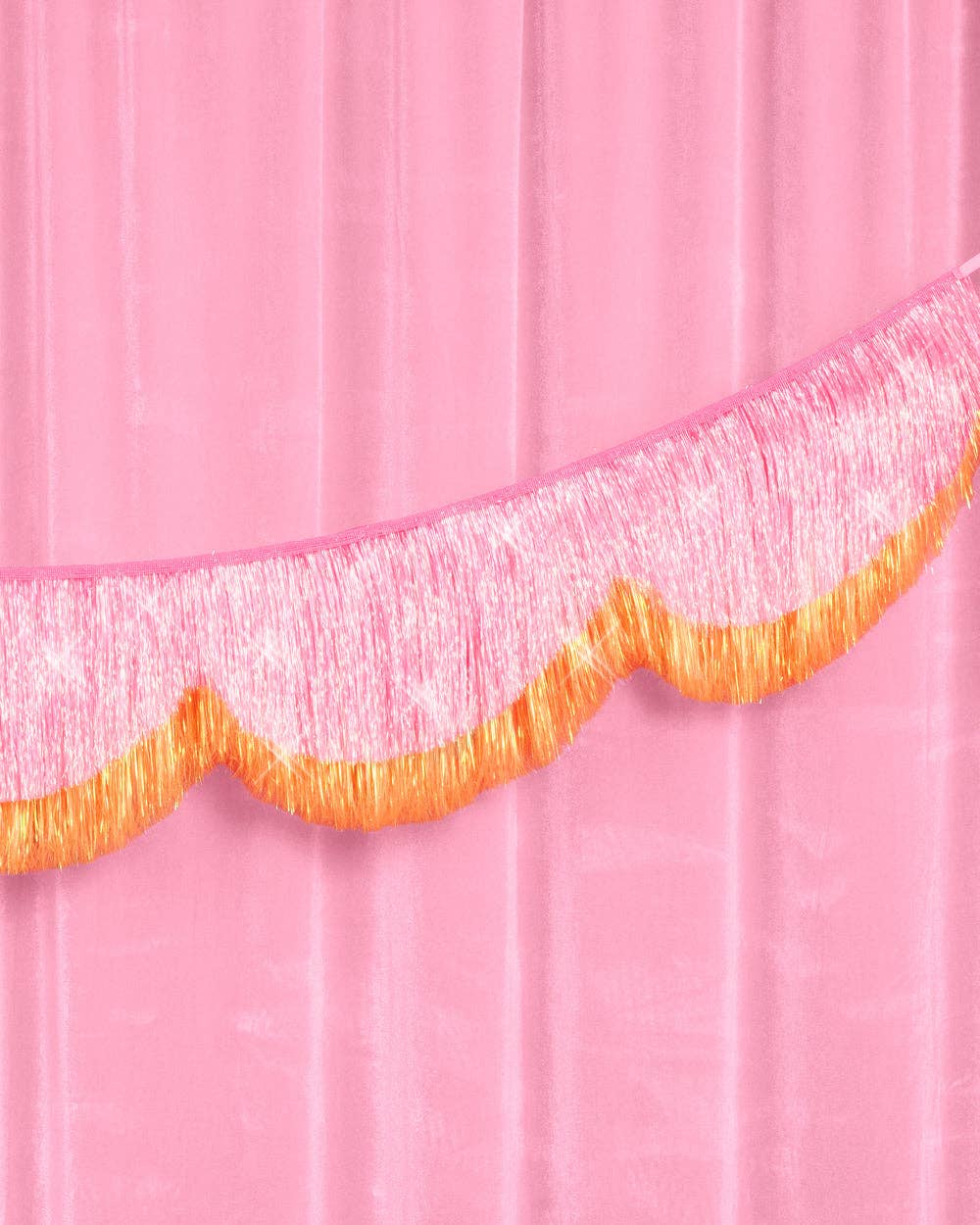 Pink Orange Scallop Fringe Banner | summer, party, Showgirl
