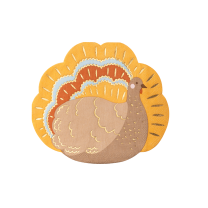 Turkey Thanksgiving Lunch Napkins (Set of 20)