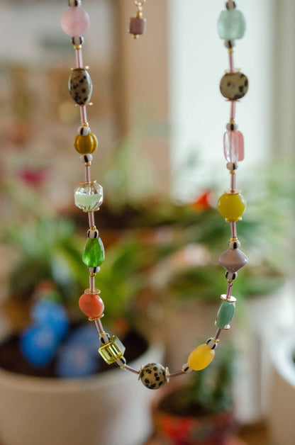 Muted Muticolor Beaded Necklace