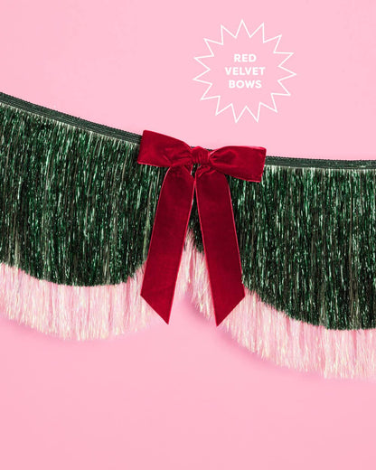 Xo, Fetti x ban.do Christmas Fringe Bow Banner | holiday