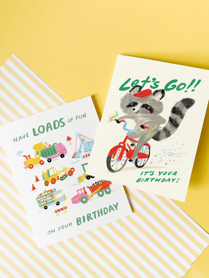 Let’s Go Raccoon – Funny Raccoon Birthday Card
