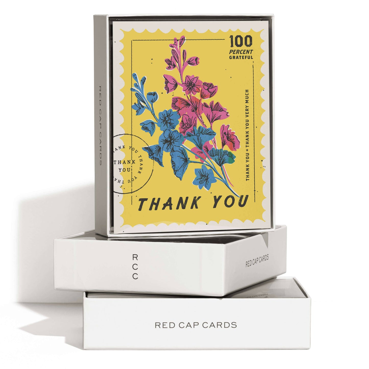 100 Percent thank you greeting card: Singles