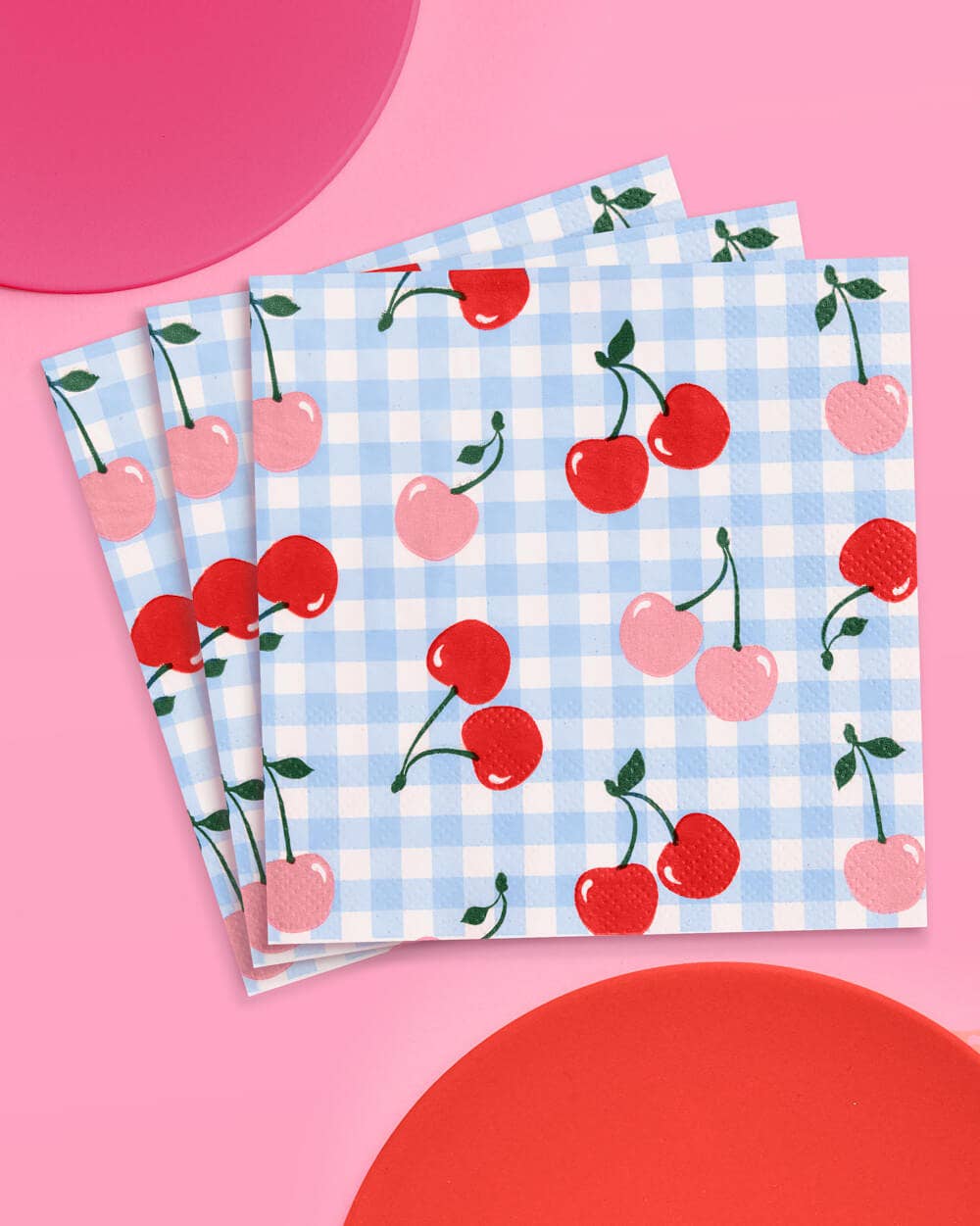 Cherry Napkins | red cherry party coquette summer girly