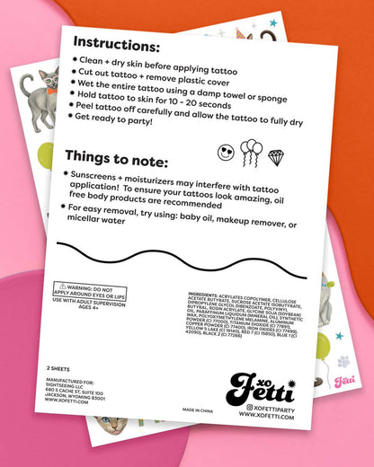 Cat Birthday Tattoos | kitty party, cat lover, meow