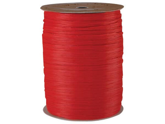 Matte Raffia Ribbon - Red Matte (100 yards)