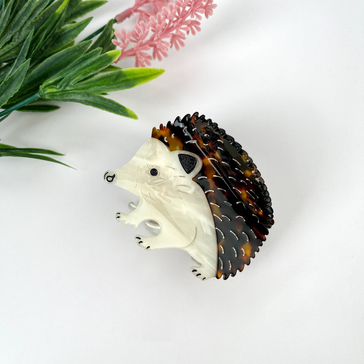 Spiky Hedgehog Acetate Hair Clip