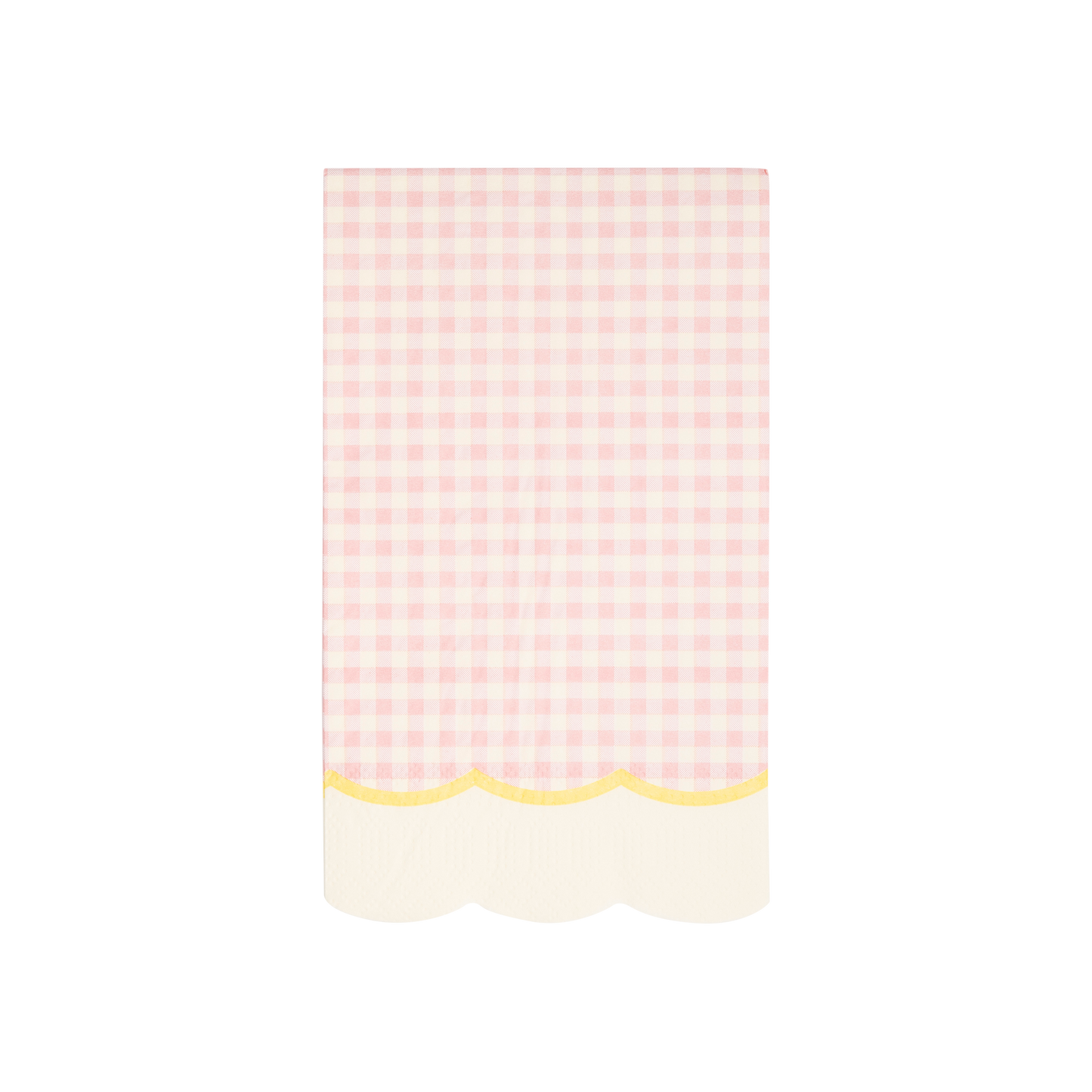Gingham Scallop Fringe Paper Dinner Napkin Set