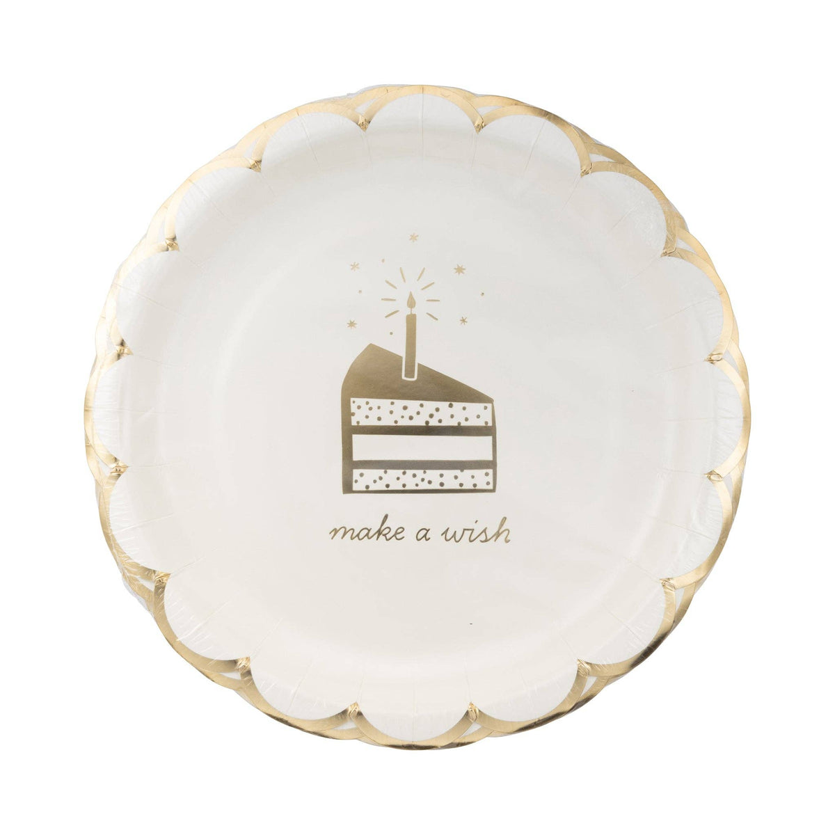 PLGLD42 - Make a Wish Cake 9" Plate