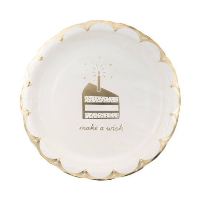 PLGLD42 - Make a Wish Cake 9" Plate