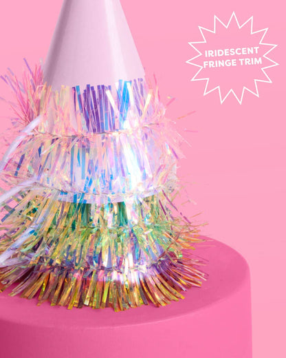 Mini Party Hat Set of 10 | Iridescent foil cute party decor