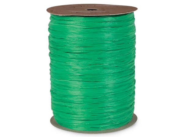Matte Raffia Ribbon - Kelly Matte (100 yards)