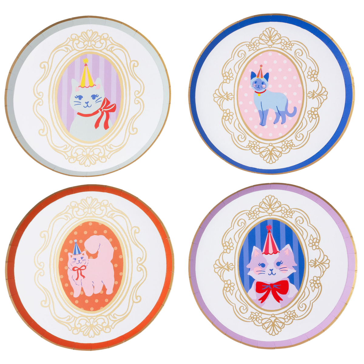 Kitty Cat Small Plates (Set of 8)