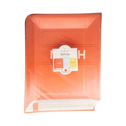 Occasions Text Books Shaped Paper Plate Set