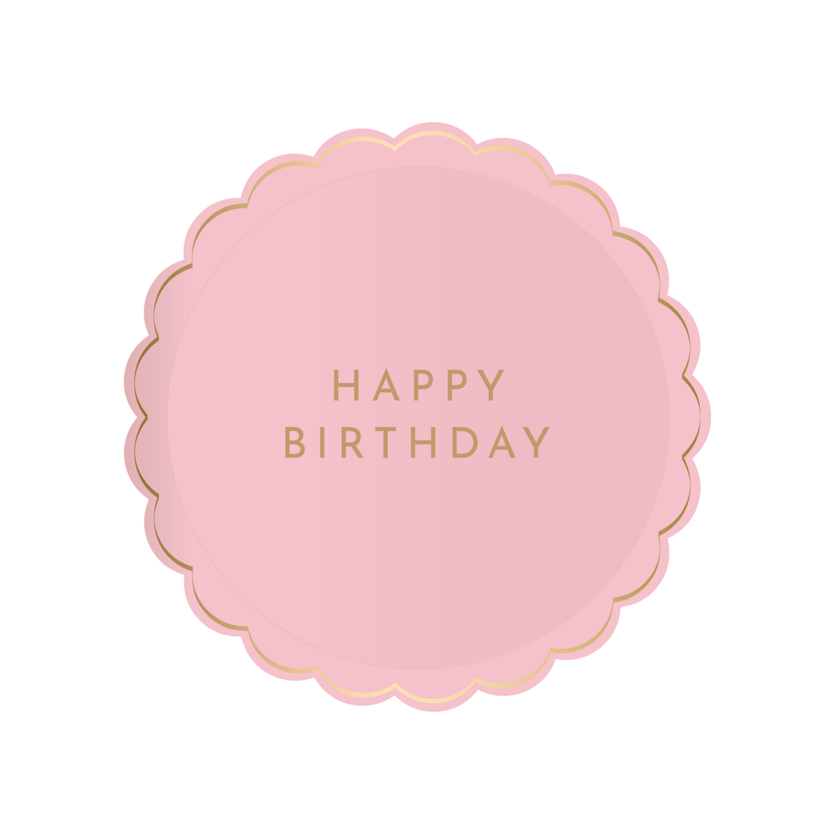 PETAL PINK SIGNATURE HAPPY BIRTHDAY SMALL PLATE
