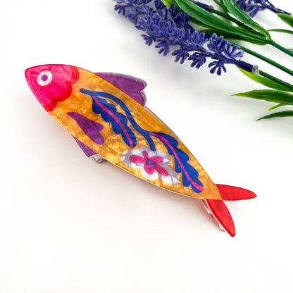 Floral Sardine Acetate Hair Claw Clip Summer Style
: F