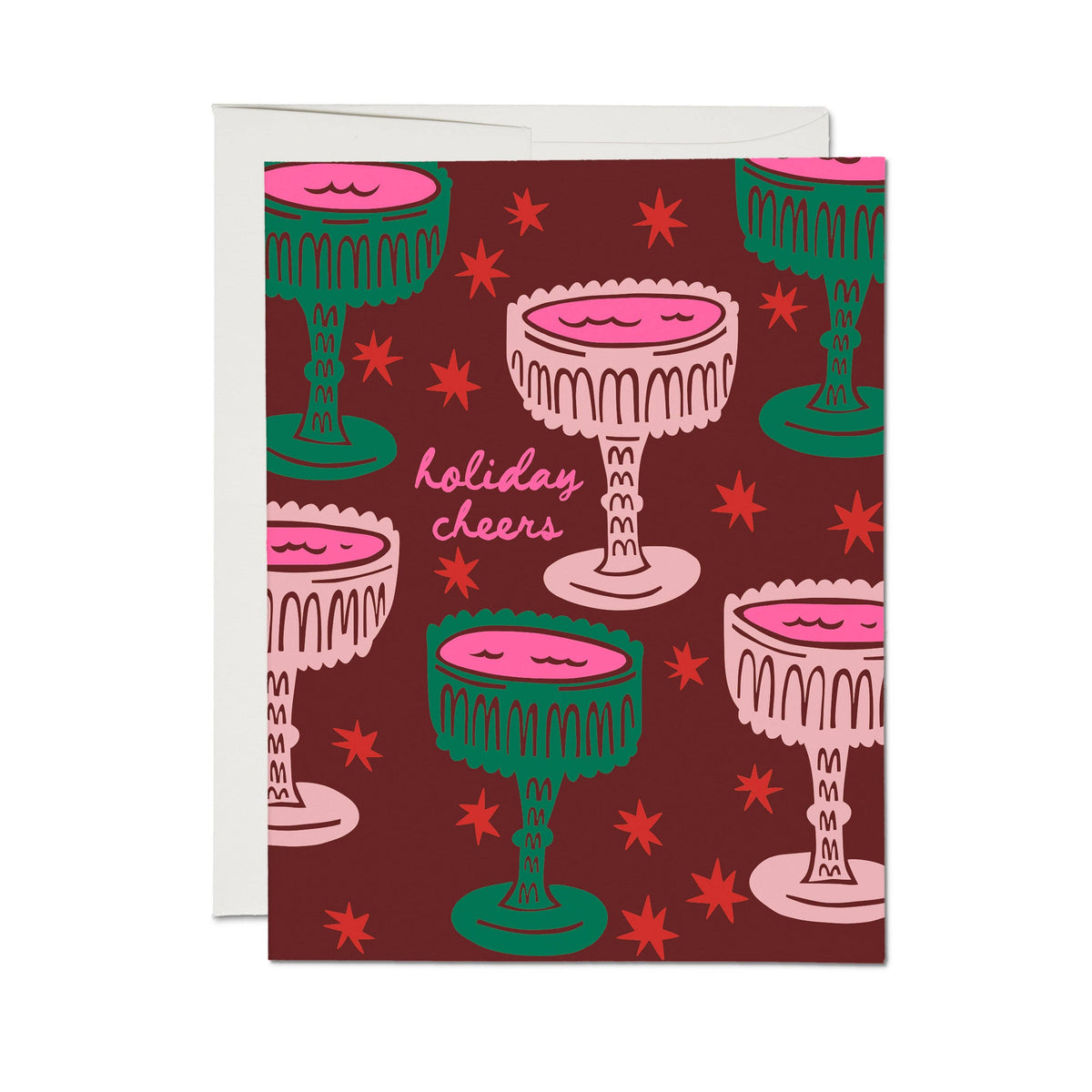 Crystal Cheers greeting card: Single