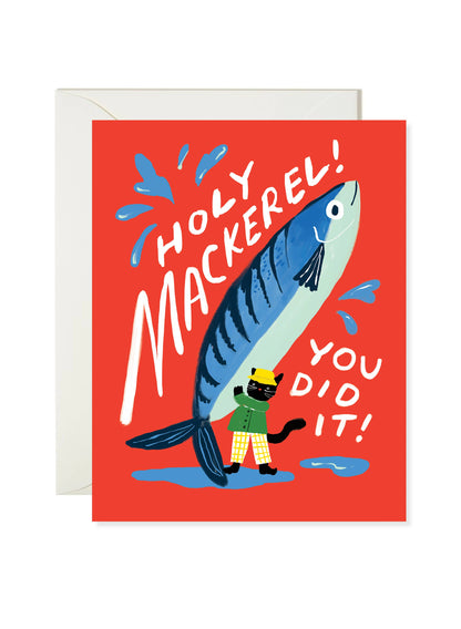 Holy Mackerel – Fish Pun Congratulations Card