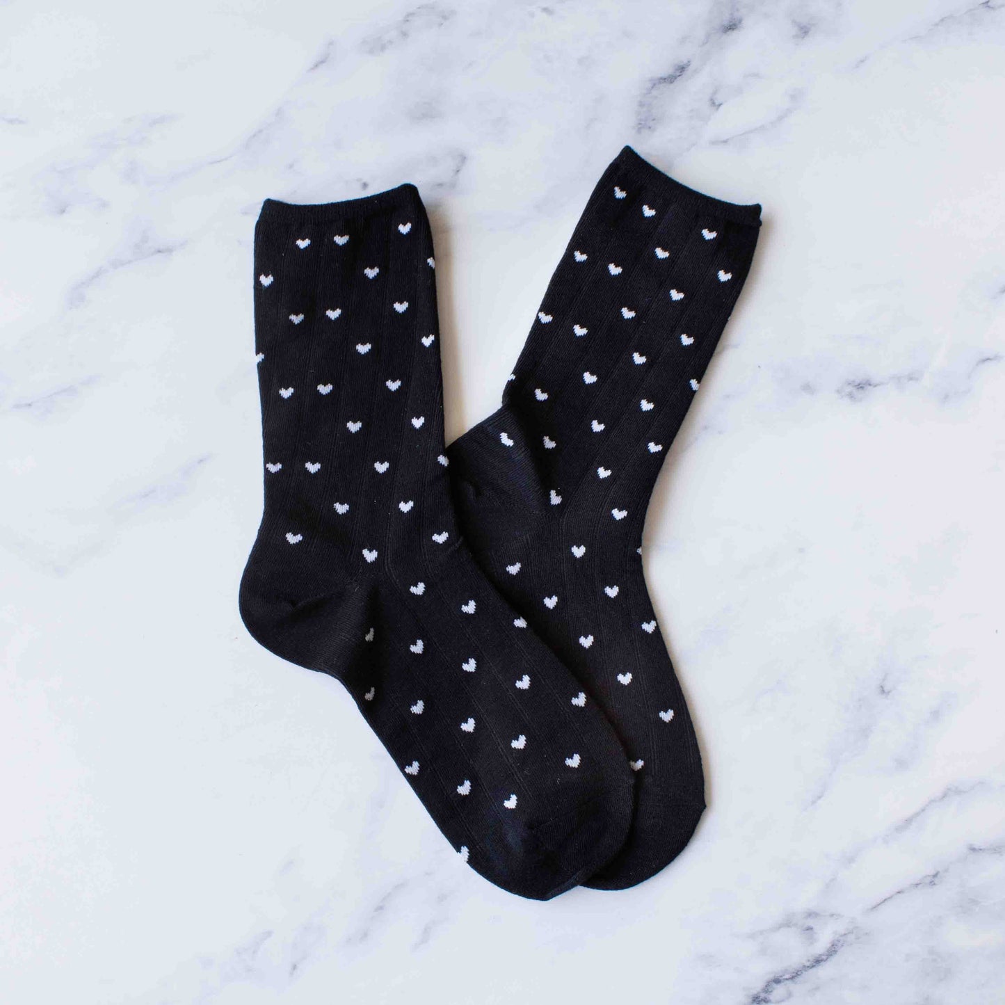 Women's Heart Crew Socks: Sage