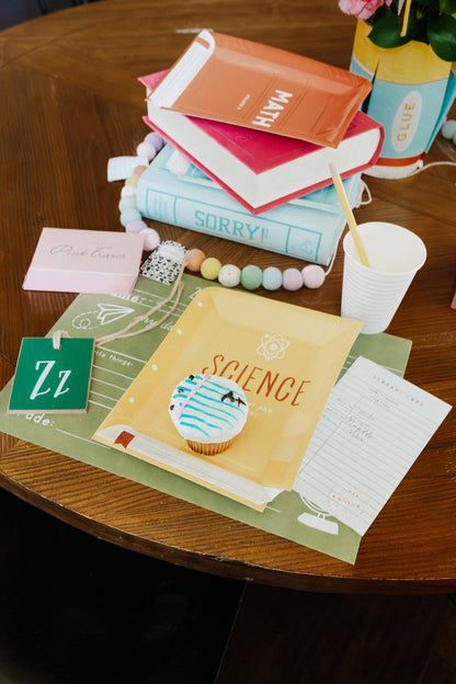 Occasions Text Books Shaped Paper Plate Set