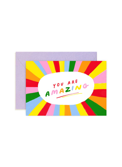 You Are Amazing Rainbow – Lunchbox Love Mini Note Card