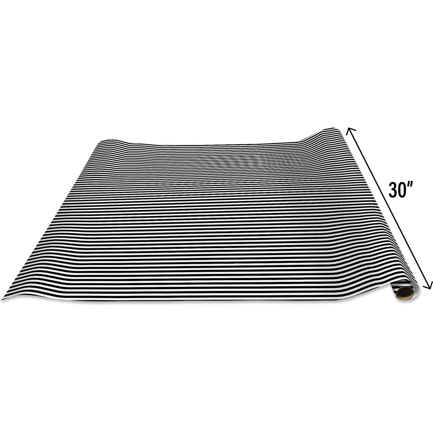 Black White Stripe - Gift Wrap Rolls