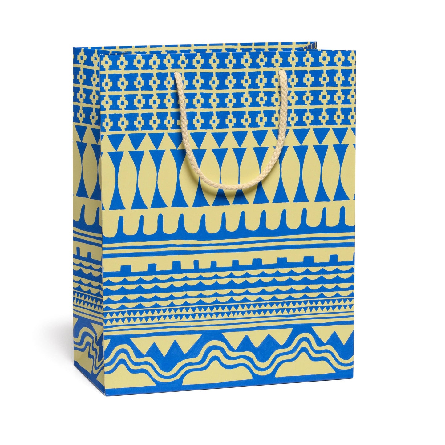 Geometric Blue gift bag - Large