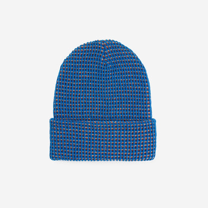 Simple Grid Knit Beanie: Fuchsia