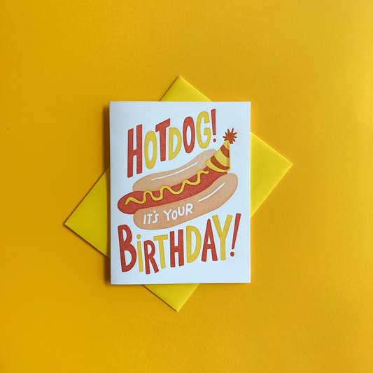 Hot Dog Birthday - Letterpress Card
