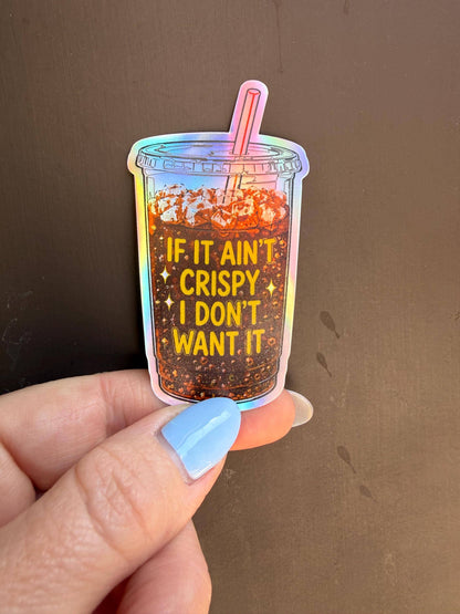 Funny Crispy Diet Coke sticker - Matte Vinyl: Vinyl sticker