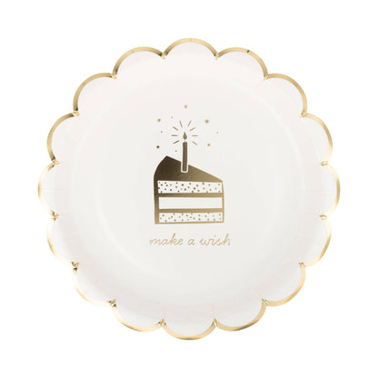PLGLD42 - Make a Wish Cake 9" Plate