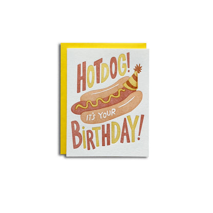 Hot Dog Birthday - Letterpress Card