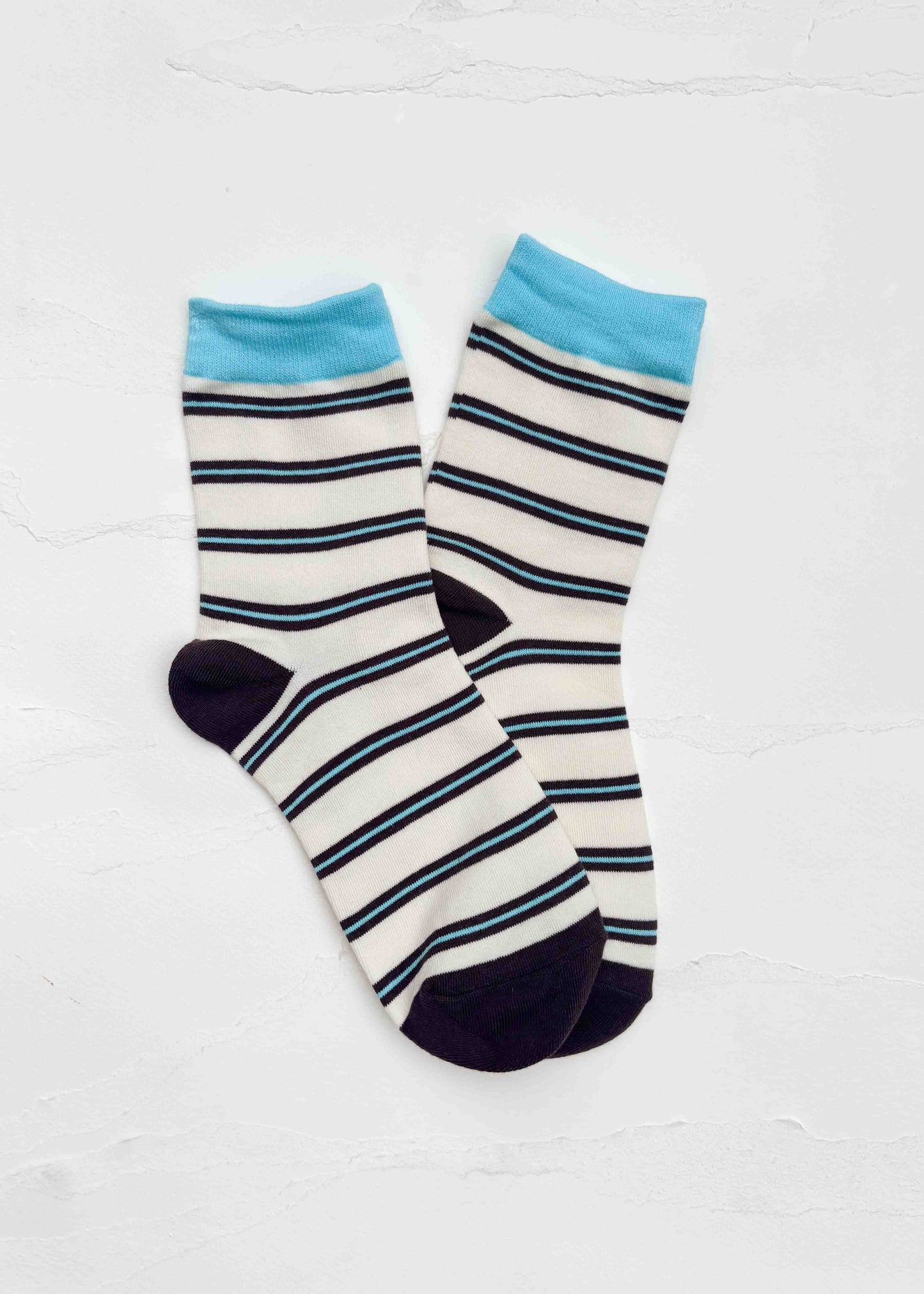 Classic Stripe Crew Socks: Pink/Rust