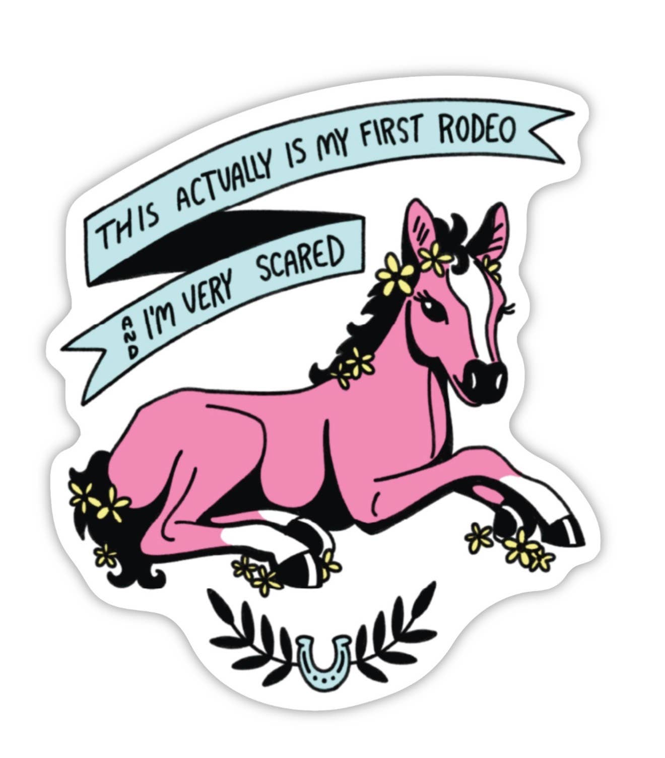 This Is My First Rodeo Sticker – Funny Cowgirl Horse