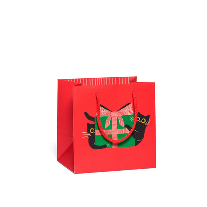 Holiday Black Cat gift bags: Large