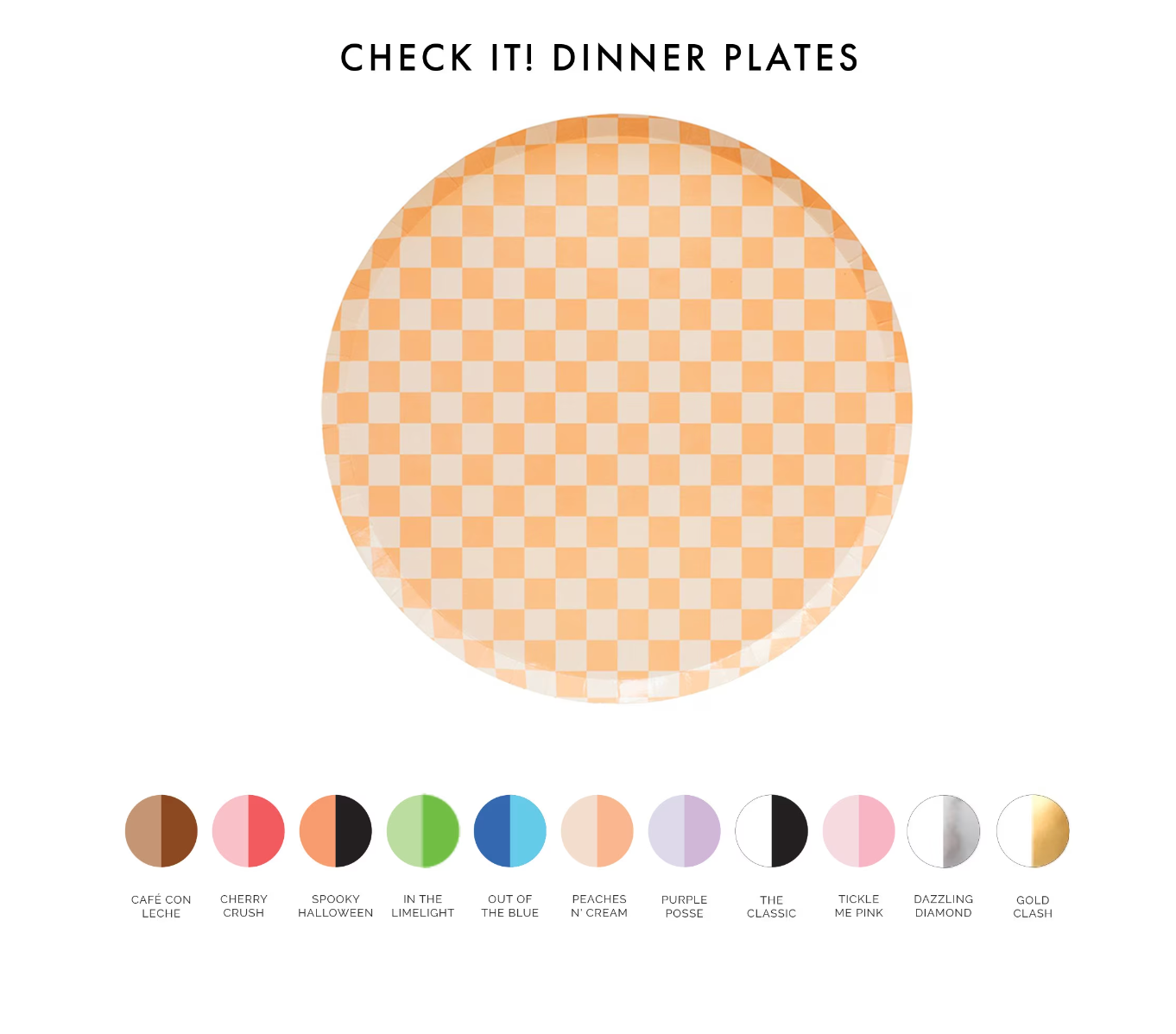 Check It! Dinner Plates - 8 Pk. - 11 Color Options: Dazzling Diamond