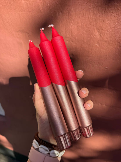 Christmas Candles, Red / Copper