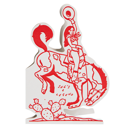 She's A Legend Cowgirl | Cut-Out - Greeting Card