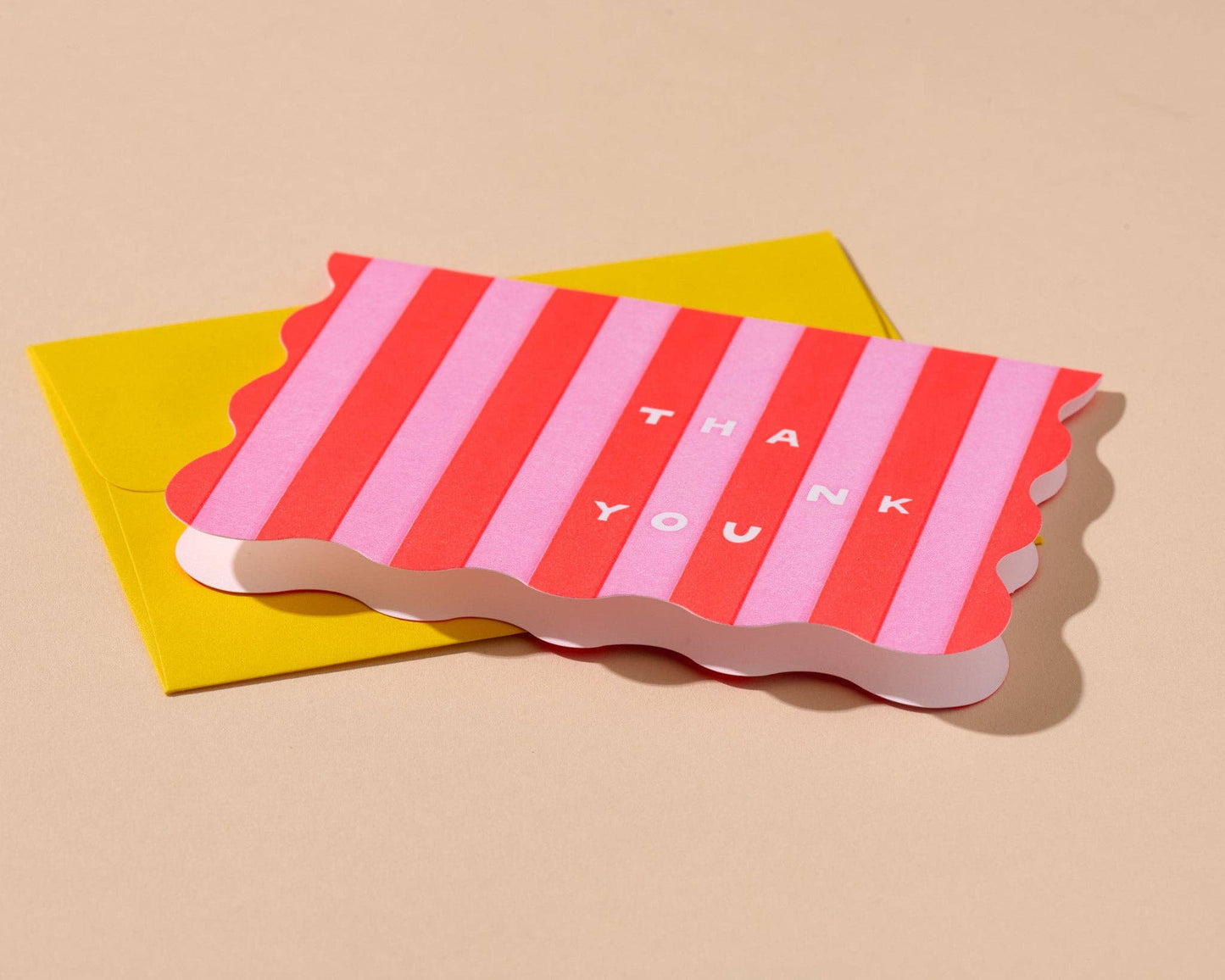 Box Set—Letterpress Thank You Notecards—Cabana Stripe RP