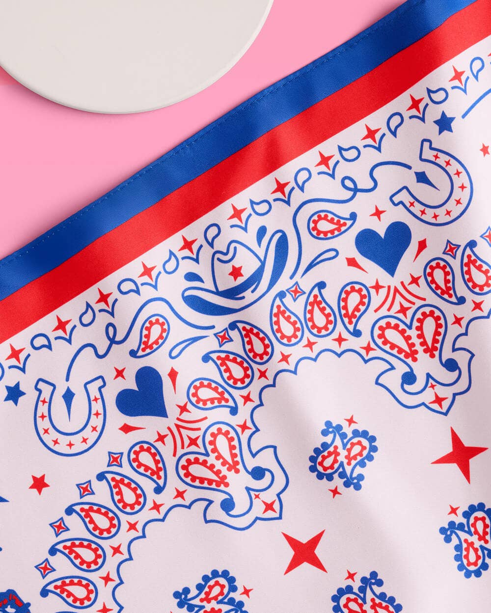 Americana Cowgirl Bandana 27 Inch | Pink Western Rodeo Bach